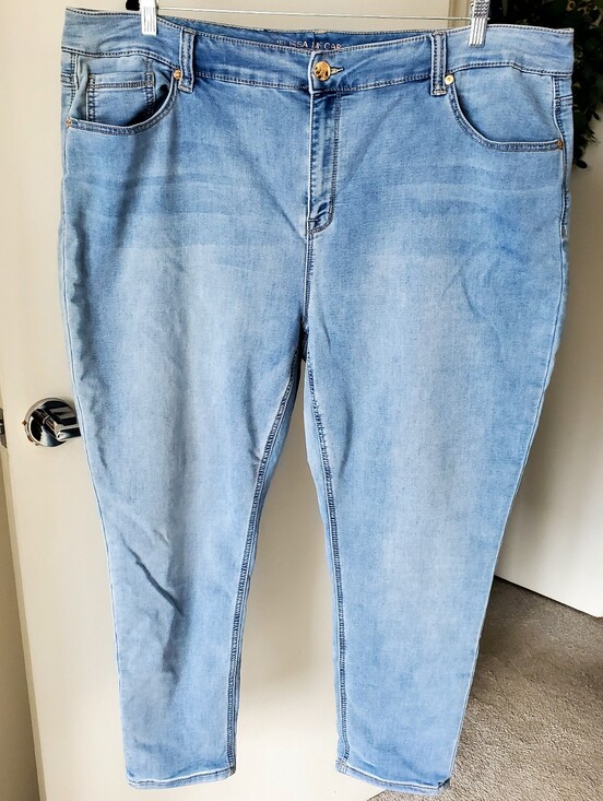 Melissa McCarthy Seven7 Denim - Melissa McCarthy Girlfriend Size 24W Light Wash